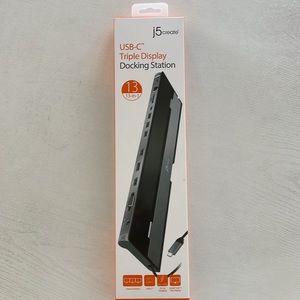 J5create BRAND NEW USB-C Triple Display 13-in-1 Docking Station, Model: JCD543